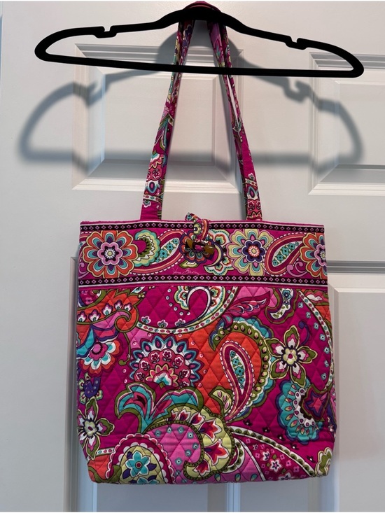 Vera Bradley Handbags - Vera Bradley Bright Pink Floral Cotton Quilted Ladies Tote Bag Purse
